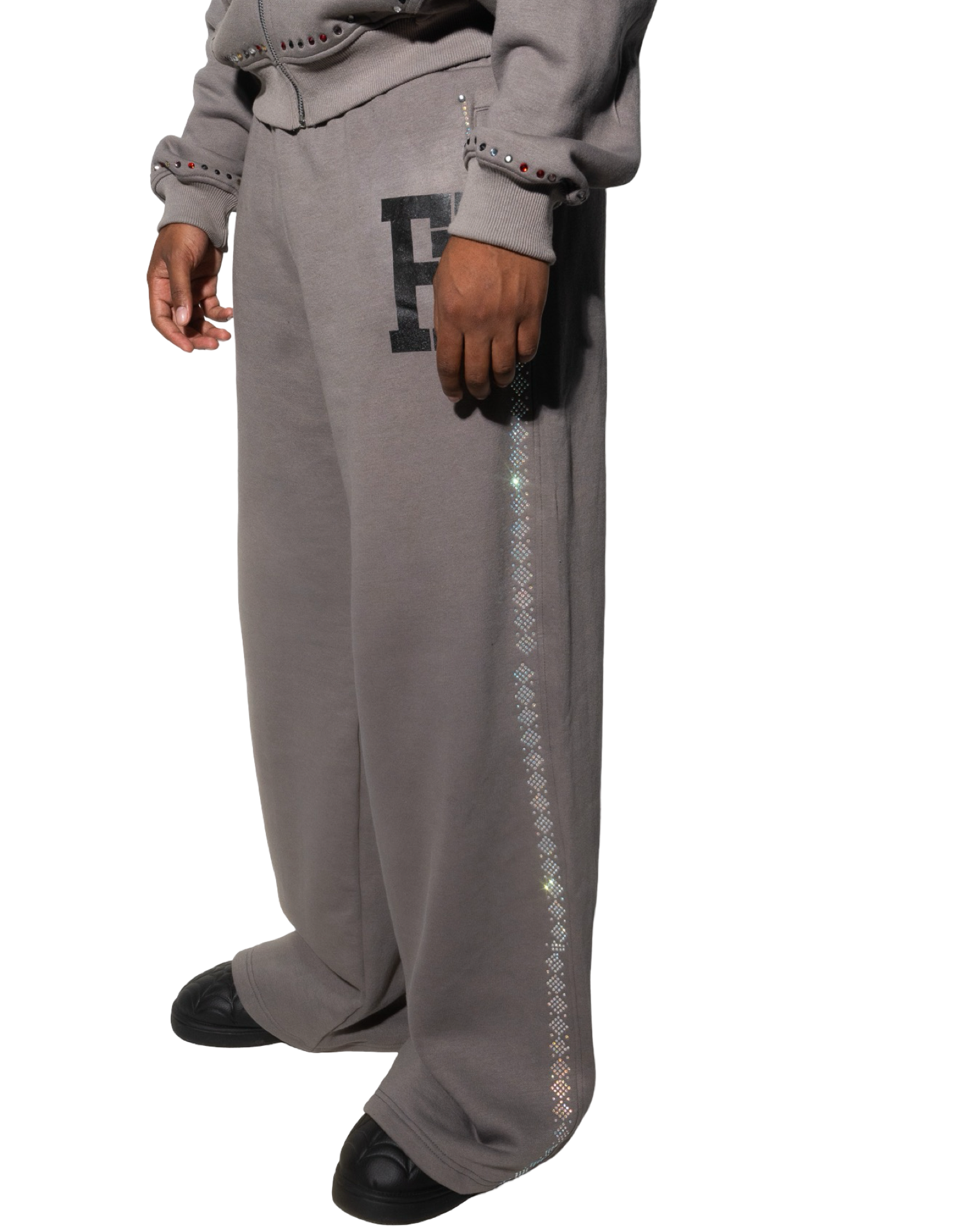 GREY GEMSTONE SWEATS