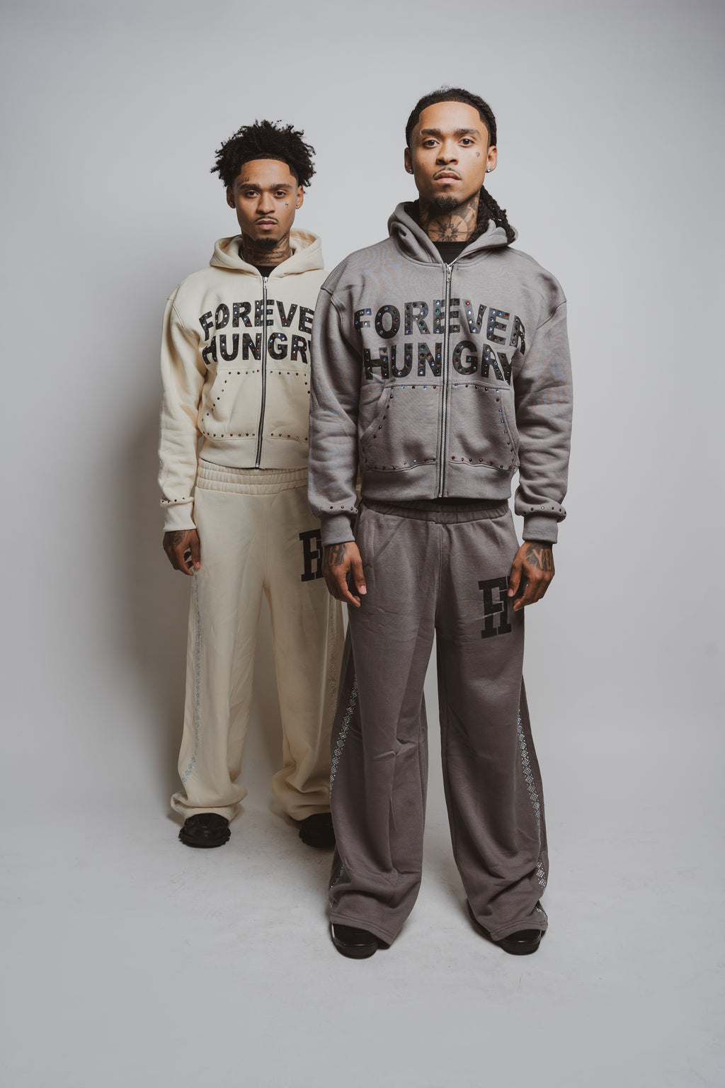 Gemstone Tracksuit Crème & Grey Bundle